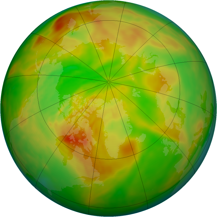 Arctic ozone map for 25 May 2015